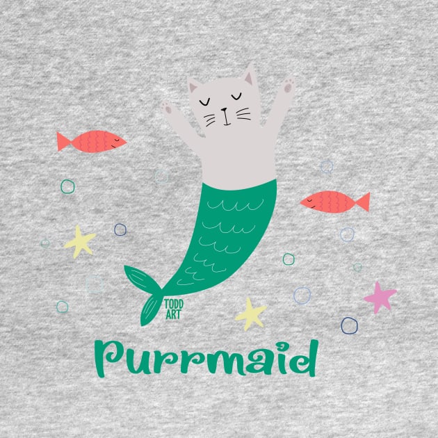 purrmaid by toddgoldmanart